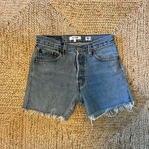Re/done/Levi's cutoff denim shorts - size 27